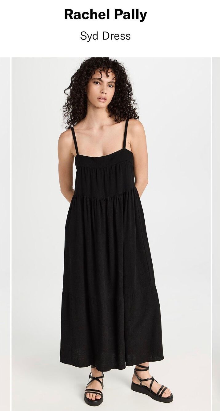 Rachel Pally Black Syd Linen Blend Sleeveless Tiered A-Line Maxi Dress Size XL - Picture 1 of 13
